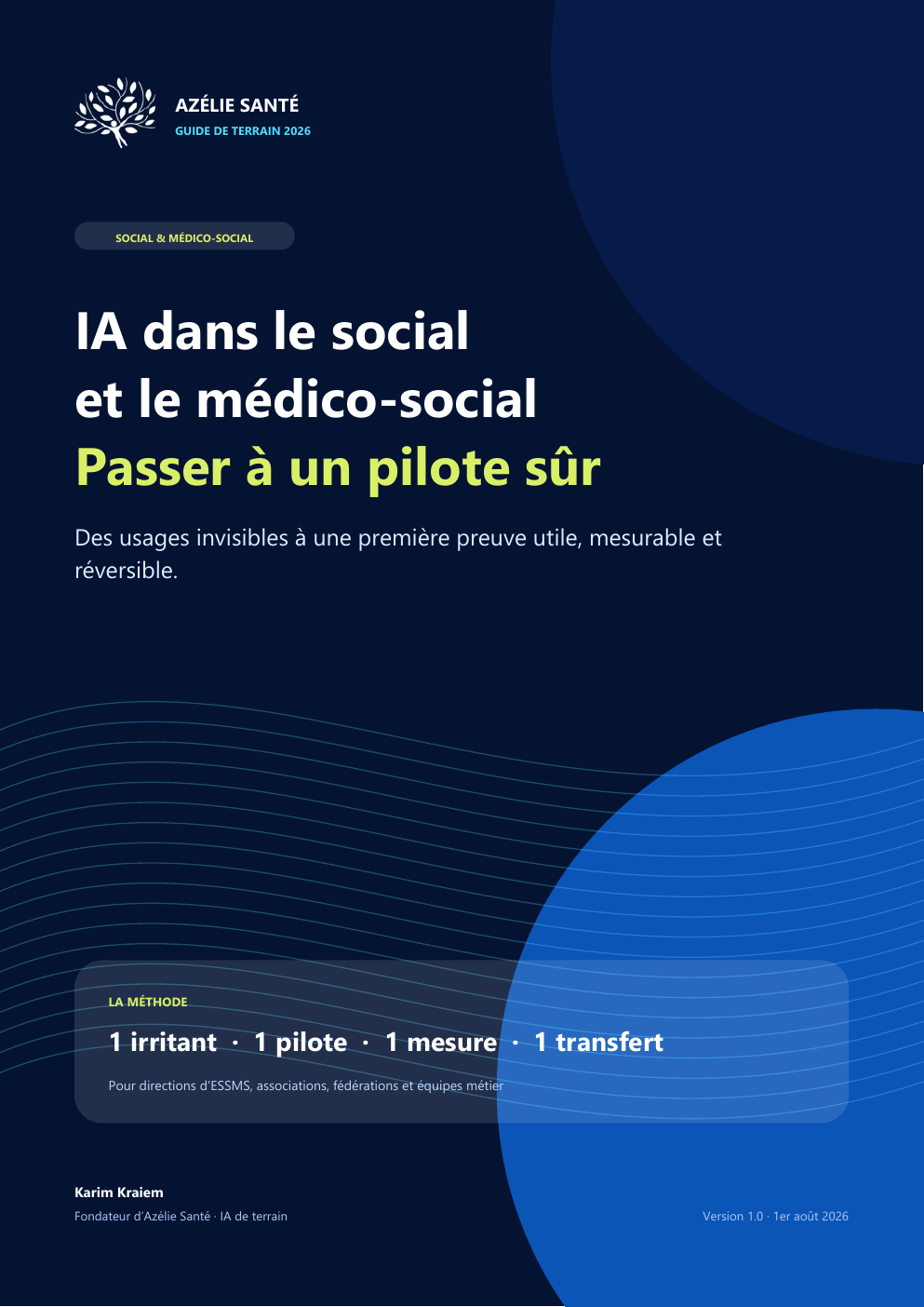 Couverture du livre blanc IA dans le social et le médico-social